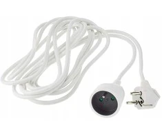PremiumCord PREMIUMCORD prailginimo laidas 230V 1m, 1 lizdas (V/M) balta