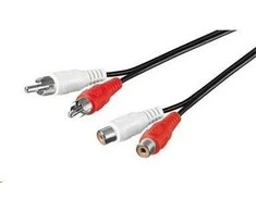 Kabelis PremiumCord RCA (Cinch) x2 - RCA (Cinch) x2 10m juoda (kjackcmf2-10)