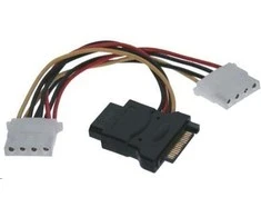 PremiumCord SATA 15- pin - Molex x3, 0.16m, Multicolor (kfsa- 9)