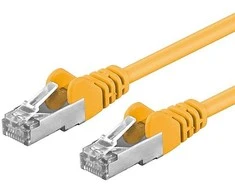 PREMIUMCORD Patch kabelis CAT6a S-FTP, RJ45-RJ45, AWG 26/7 10m geltonas