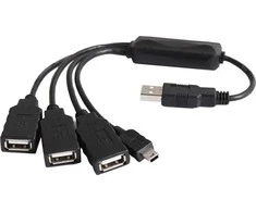 PremiumCord USB2.0 HUB 4-portový Juodas cable
