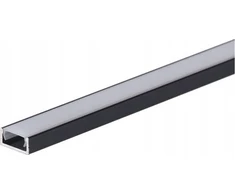 Prescot LED Profile Basic 2M su matiniu dangteliu, juodas B-BL2ML