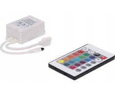 Prescot RGB LED juostų valdiklis su infraraudonųjų spindulių pulteliu 72W PR-RGB-72-24K-IR