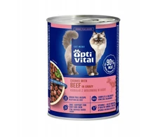 OPTIVITAL jautiena in gravy – šlapias kačių maistas – 415g