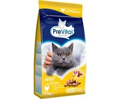 PREVITAL kačių maistas suaugusiems su vištiena - Sausas kačių maistas - 1,4kg