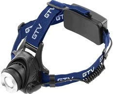 GTV LED žibintas su 2xAAA baterija, 6W, 350lm, 6400K, 275m, IP44, juodas