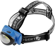 HOGERT LATARKA CZOŁOWA LED 3x AAA 1.5V (bez baterii), 3W, 160lm, 10m, IP20