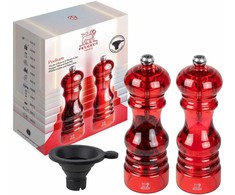 Prieskonių malūnėlis Peugeot Podium Pipirų malūnėlis i soli 18 cm Duo Acryl raudona