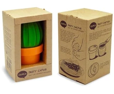 Prieskonių malūnėlis Qualy druskai ir pipirams Tasty Cactus baltai žalias (QUA10252WG)