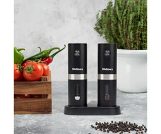 Prieskonių malūnėlis Webber MŁYNEK DO PIEPRZU I SOLI ELEKTRYCZNY AKUMULATOROWY USB 2 SZT WEBBER PREMIUM