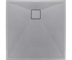 Kvadratinis granitinis dušo padėklas Deante Correo, Metallic pilkas, 90x90 cm