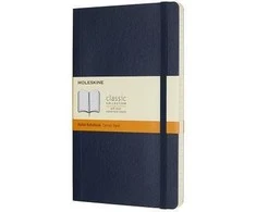 Prime Užrašų knygutė Moleskine, linijomis, minkštu viršeliu, mėlynos spalvos