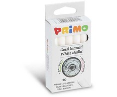 Primo Tavlekridt, hvidt 10 stk. støvfrit skolekridt, anti dust