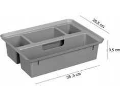 Plastikinė dėžė su dangčiu ir skyreliais Pro Box Plast Team 14L permatoma