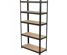 Regał Lentyna Presuojama metalinė lentyna, 5 lentynos, 180×90×40, 175 kg, juoda