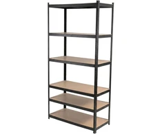Regał Lentyna Presuojama metalinė lentyna, 6 lentynos, 222×110×50, 175 kg, juoda