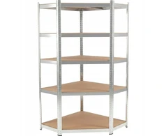 Regał Lentyna Kampinė metalinė presuojama lentyna, 5 vnt., 180×90×90×40, 175 kg, cinkuota
