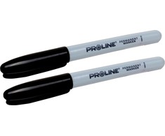 Proline Markery Permanentinio temperamento žymekliai "apvalūs", 2 vnt. juodi, kartonas, prolinas