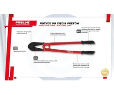 Pro-Line Proline Strypų pjaustytuvas 750mm/30", fi13mm/10mm, crmo, hrc58-62, prolinas
