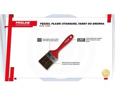 Pędzel, Standartinis plokščias teptukas 30 mm, plastikine rankena, medienai, prolinui