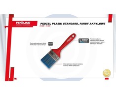Pędzel, Standartinis plokščias teptukas 80 mm, plastikine rankena, akrilas, prolinas