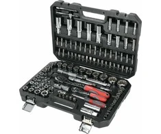 Zestaw Rinkinys 113 galvučių rinkinys, dviejose šešiakampėse, CRV, S2, 1/2", 1/4", BMC, Proline