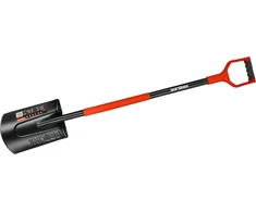 Pro-Line Proline Aukščiausios kokybės tiesus kastuvas, grūdinto metalo kotas, 1200 mm prolinas