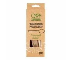 Gogreen Wooden spoons Go Žalias 20 pcs/0,07kg
