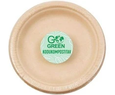 Pro Logic Gogreen Kompostuojamos lėkštės Go Žalias ø15cm 10gab.| 0,065kg