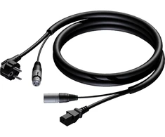 Procab kabelis PROCAB CAB402/20 Schuko vyriškas ir XLR moteriškas - euro galios moteriškas ir XLR kištukas - 3 x 2,5 mm? 20 m