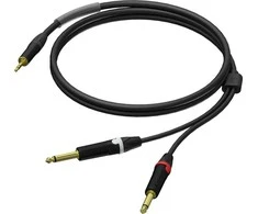 Procab kabelis PROCAB PRA713/3 3,5 mm vyriškas stereofoninis lizdas - 2 x 6,3 mm lizdas, vyriškas mono - UltraFlex™ 3 m