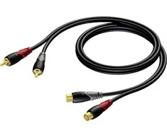 Procab Kabelis 2 x RCA/CINCH kištukas – 2 x RCA/CINCH kištukas 1,5 m – CLA850/1,5