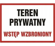 PROCERA TDC ženklas, privati teritorija, įvažiuoti draudžiama