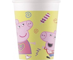 Peppa Pig PROCOS Popieriaus puodeliai Peppa kiaulių 200 ml vieno dydžio