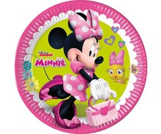 PROCOS Minnie Mouse Happy Helpers popierinės lėkštės, 23 cm, 8 vnt.