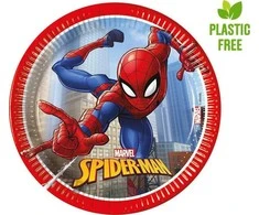 PROCOS Popieriaus plokštės 20cm 8 vnt Spiderman