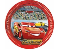 Globos Europe Bv PROCOS Popierinės lėkštės Cars 3, 23cm, 8 vnt (be plastiko)