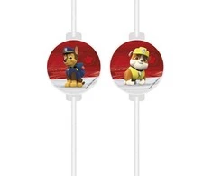 Globos Europe Bv PROCOS Psi patrulių gimtadienio šiaudeliai 4 universalūs vienetai (39901)