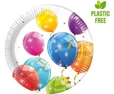 Procos Popierinė lėkštė 20 cm Balionai, pakuotėje 8 vnt., Party GODAN 93483