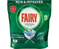 Procter FAIRY originalios „viskas viename“ indaplovės kapsulės, 1 pakuotė – 76 vnt.