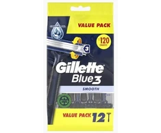„Procter GILLETTE Mėlyna 3 Smooth“ vyriškas skustuvas, 1 pakuotė – 12 vnt.