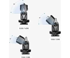 Profesionali 4,2kg 3D 360 monitoriaus galvutė, 1/4 colio sriegis, ISO koja, NEEWER MA002