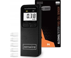 Profesionalus elektrocheminis alkotesteris Zenwire ALKOMAT 5x USTNIKI LCD Zenwire F4