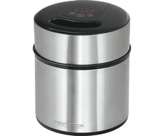 Profi Cook Steel ProfiCook 501140 ice cream maker 1.8 L Juodas,Nerūdijantis plienas 12 W