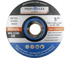 SILVER Metalo pjovimo diskas 125 x 1,0 x 22,2 mm PROFI