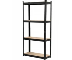 Regał Lentyna Presuojama metalinė lentyna, 4 lentynos, 1500 × 750 × 300 mm, 100 kg, juoda