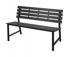 ProGarden Juodas METAL GARDEN BENCH 115X55X85CM
