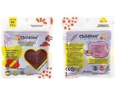 ChildGen, Natūrali žaidimų tešla maišelyje 125g - RUDA - netoksiška