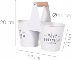 ProGarden BOTANICAL virtuvės žolelių vazonai, medinė rankena