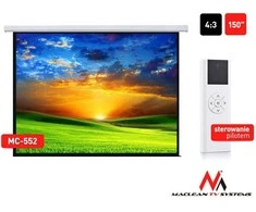 Maclean MC-552 Economy Budget Auto-lock Manual Projektoriaus ekranas-150'' 4:3